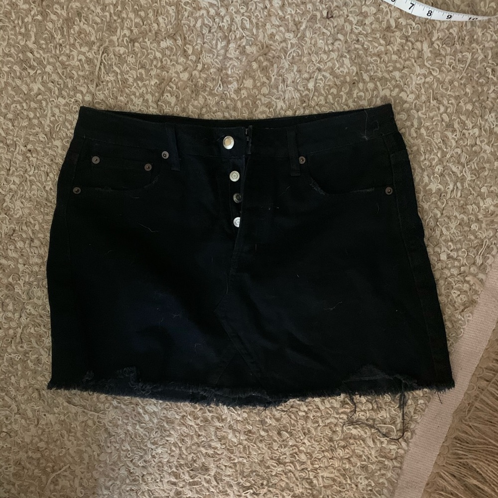 American Eagle Black Denim Skirt